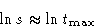 \begin{displaymath}
\ln s \approx \ln t_{\max}
\end{displaymath}