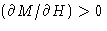 $(\partial M/\partial H)\gt$