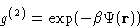 \begin{displaymath}
g^{(2)} = \exp(-\beta \Psi(\mathbf{r}))\end{displaymath}