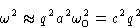 \begin{displaymath}
\omega^2\approx
q^2a^2\omega_0^2=c^2q^2 \end{displaymath}